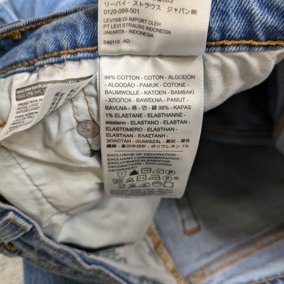 Levi's Jeans Women's 31 Blue 501 Original Fit High Rise Straight Leg Button Fly - Picture 7 of 10